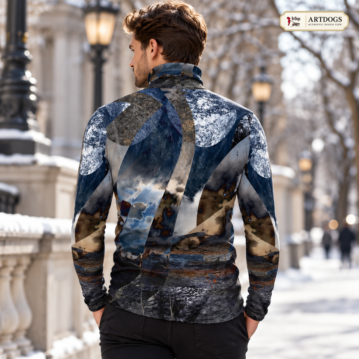 ArtDogs Spirit Of Jezebel mens slim fit roll neck — authentic 04-back