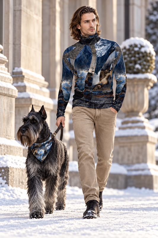 ArtDogs Spirit Of Jezebel mens slim fit roll neck — fashion 12-owner-dog