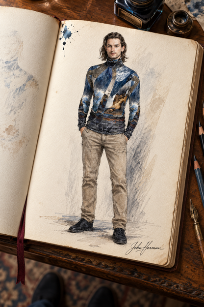 ArtDogs Spirit Of Jezebel mens slim fit roll neck — handbook 02-alternate-front