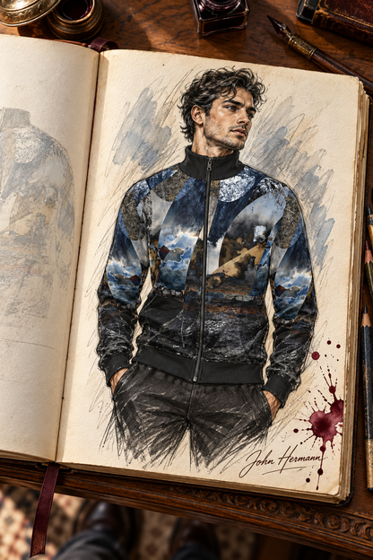 Spirit of Jezebel Men's Tracksuit Jacket — Handbook — full front