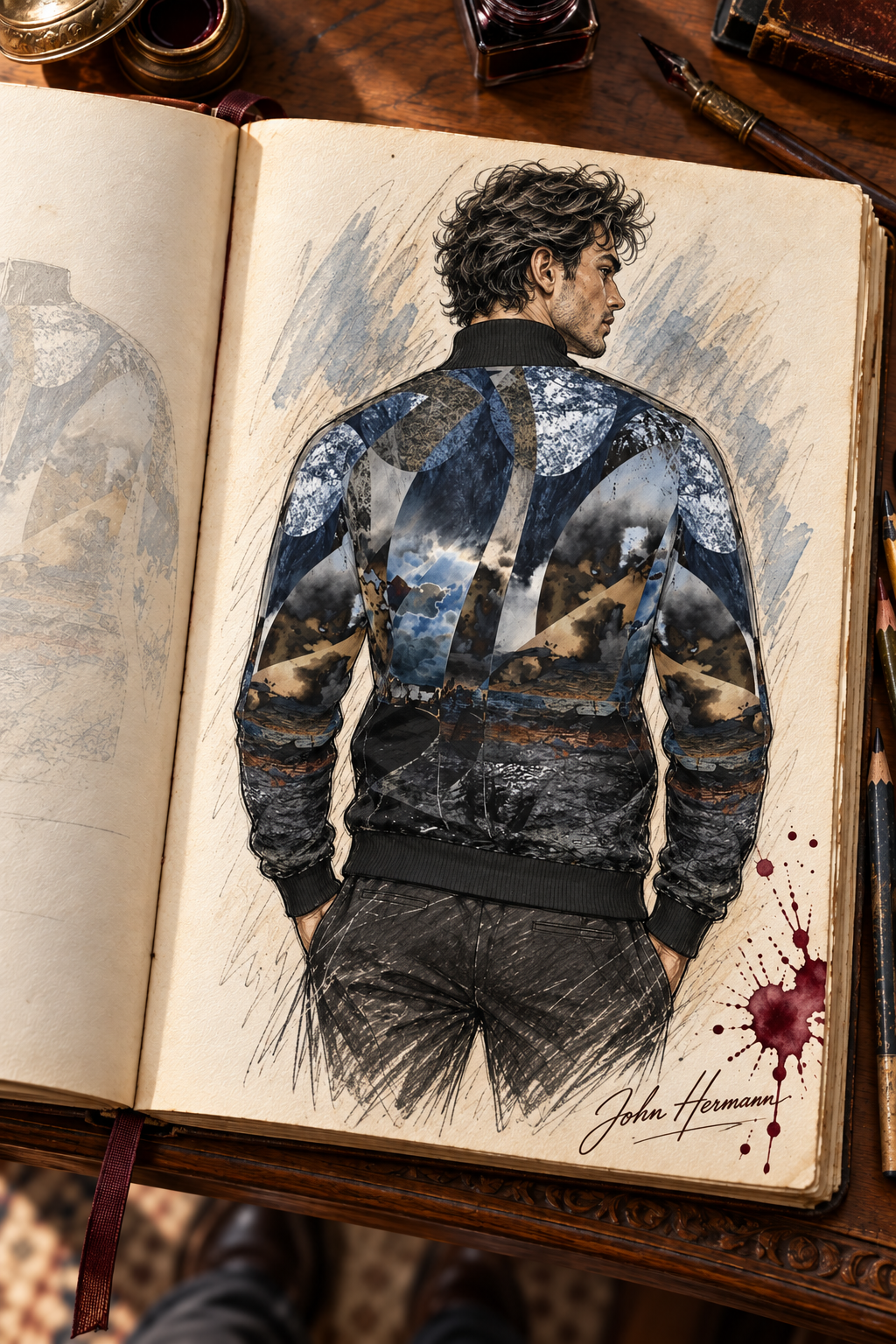 Spirit of Jezebel Men's Tracksuit Jacket — Handbook — full back