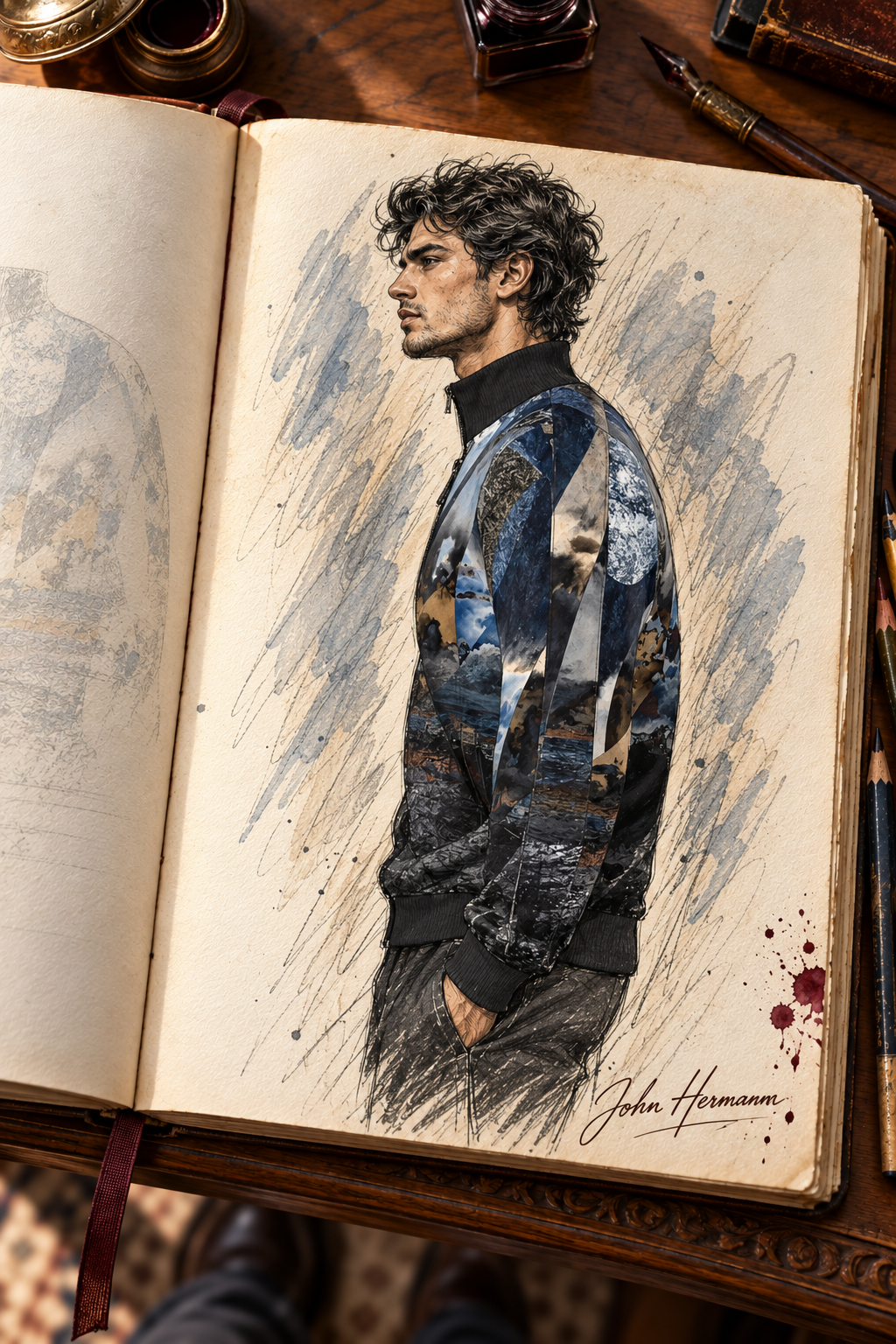 Spirit of Jezebel Men's Tracksuit Jacket — Handbook — left profile