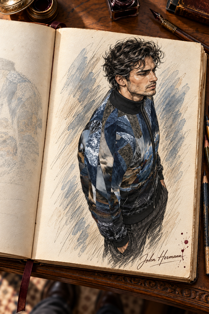 Spirit of Jezebel Men's Tracksuit Jacket — Handbook — right steep angle
