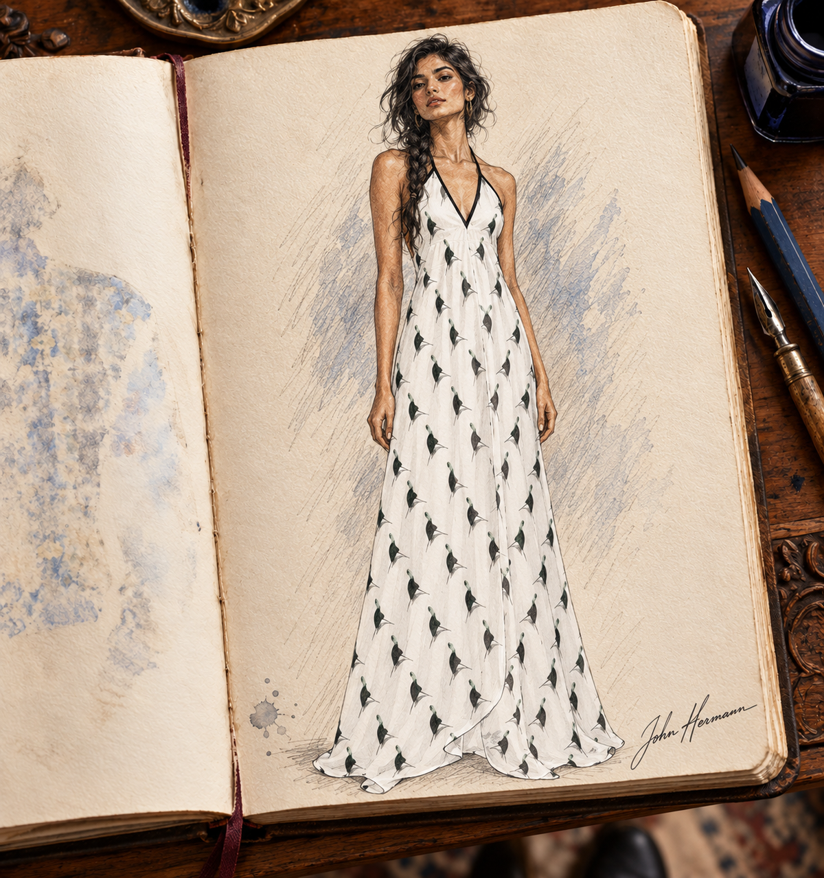 Spirit of The Age Halterneck backless dress — Handbook front