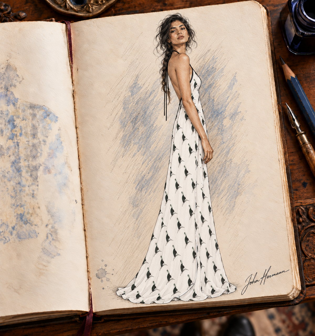 Spirit of The Age Halterneck backless dress — Handbook right profile