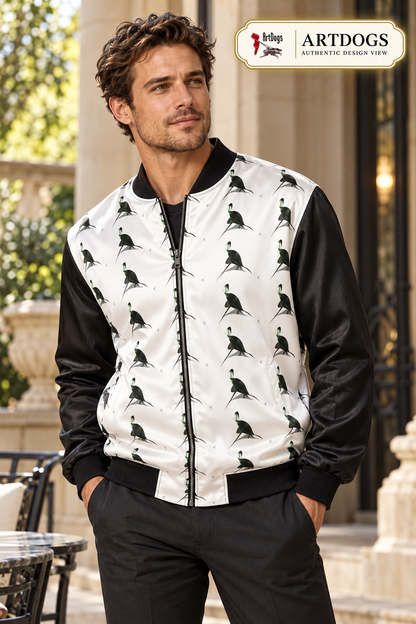 ArtDogs Authentic Design View, Spirit of the Age reversible silk bomber,  side a front