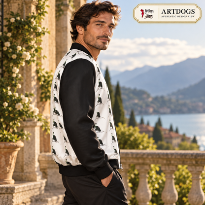 ArtDogs Authentic Design View, Spirit of the Age reversible silk bomber,  side a right