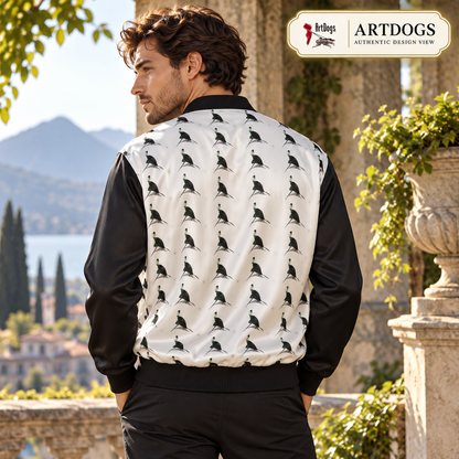 ArtDogs Authentic Design View, Spirit of the Age reversible silk bomber,  side a back