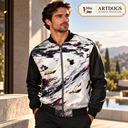 ArtDogs Authentic Design View, Spirit of the Age reversible silk bomber,  side b front
