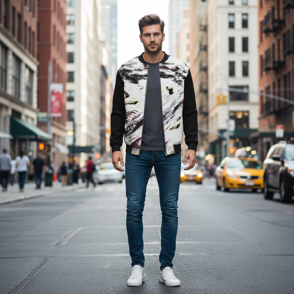 Spirit of the Age Men's Reversible Silk Bomber Jacket