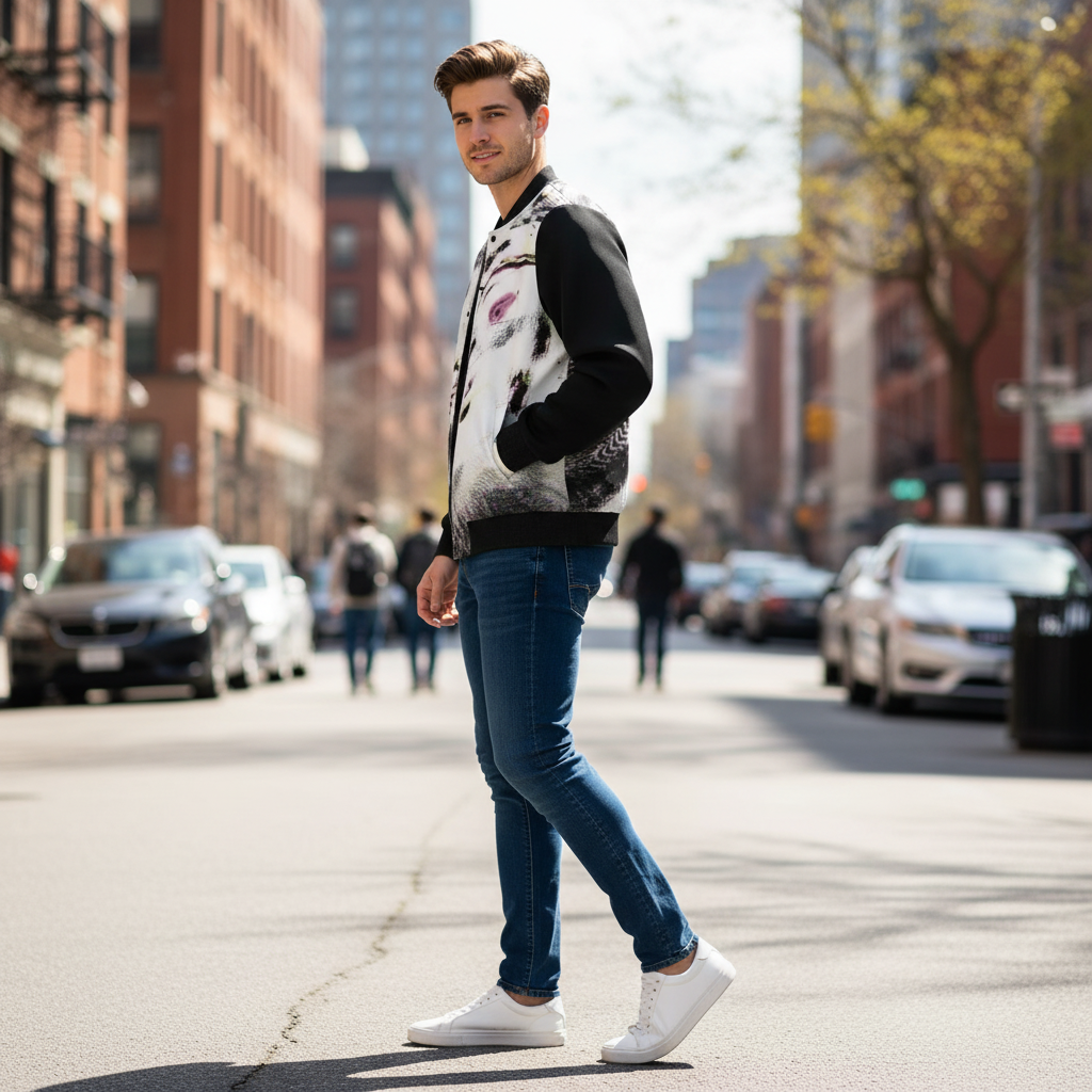 Spirit of the Age Men's Reversible Silk Bomber Jacket