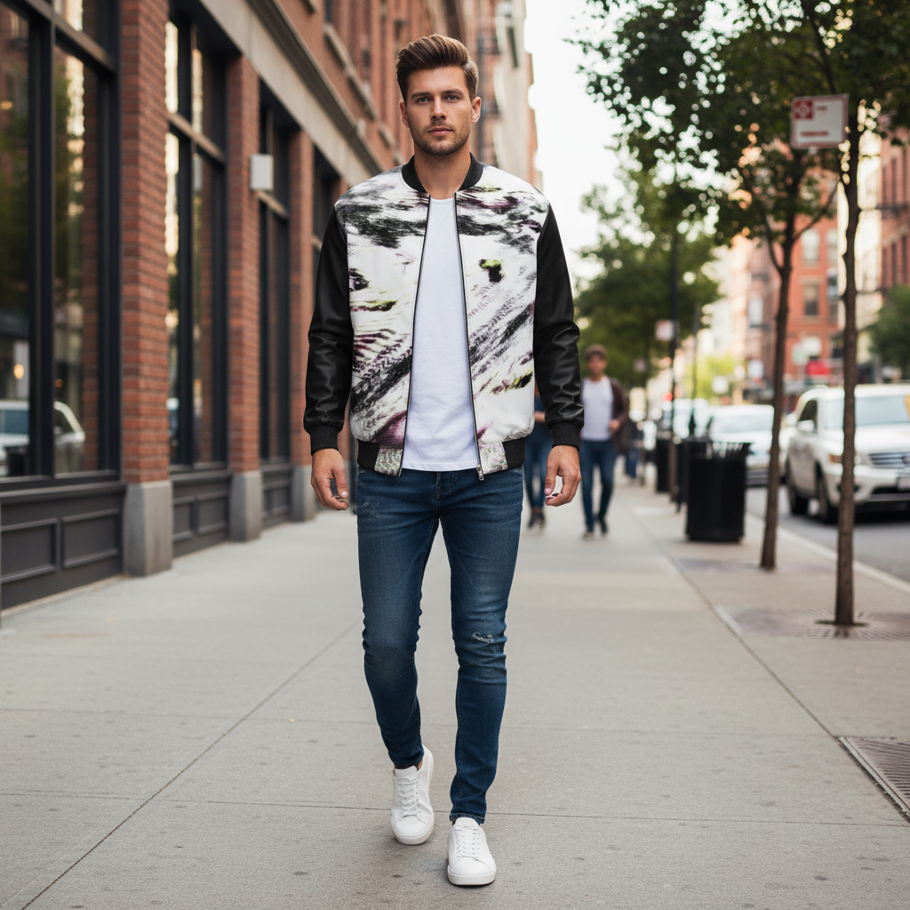 Spirit of the Age Men's Reversible Silk Bomber Jacket