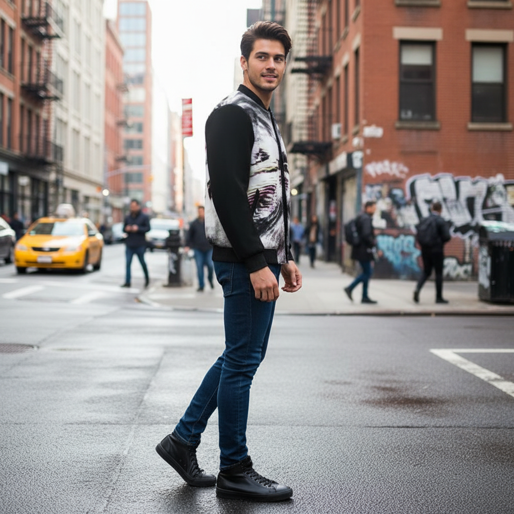 Spirit of the Age Men's Reversible Silk Bomber Jacket