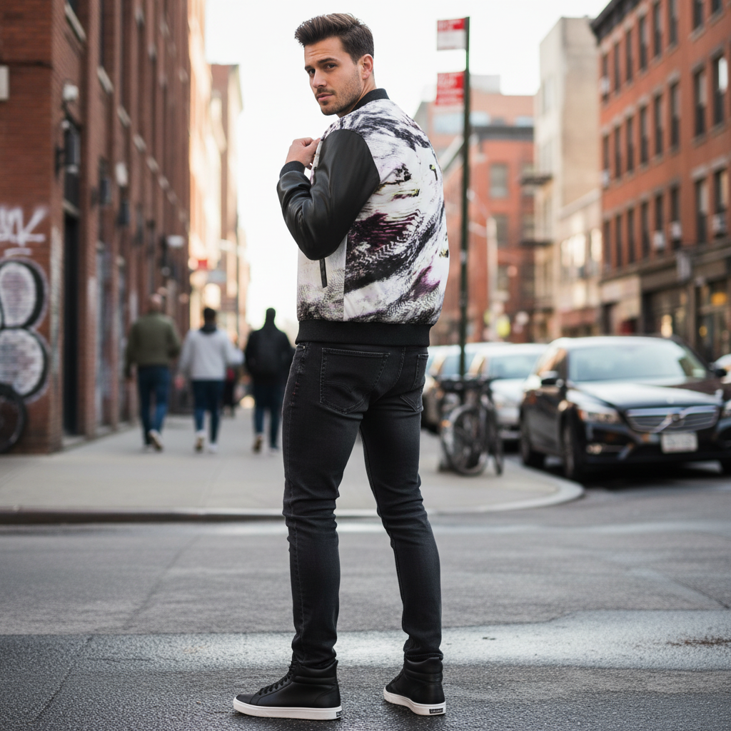 Spirit of the Age Men's Reversible Silk Bomber Jacket