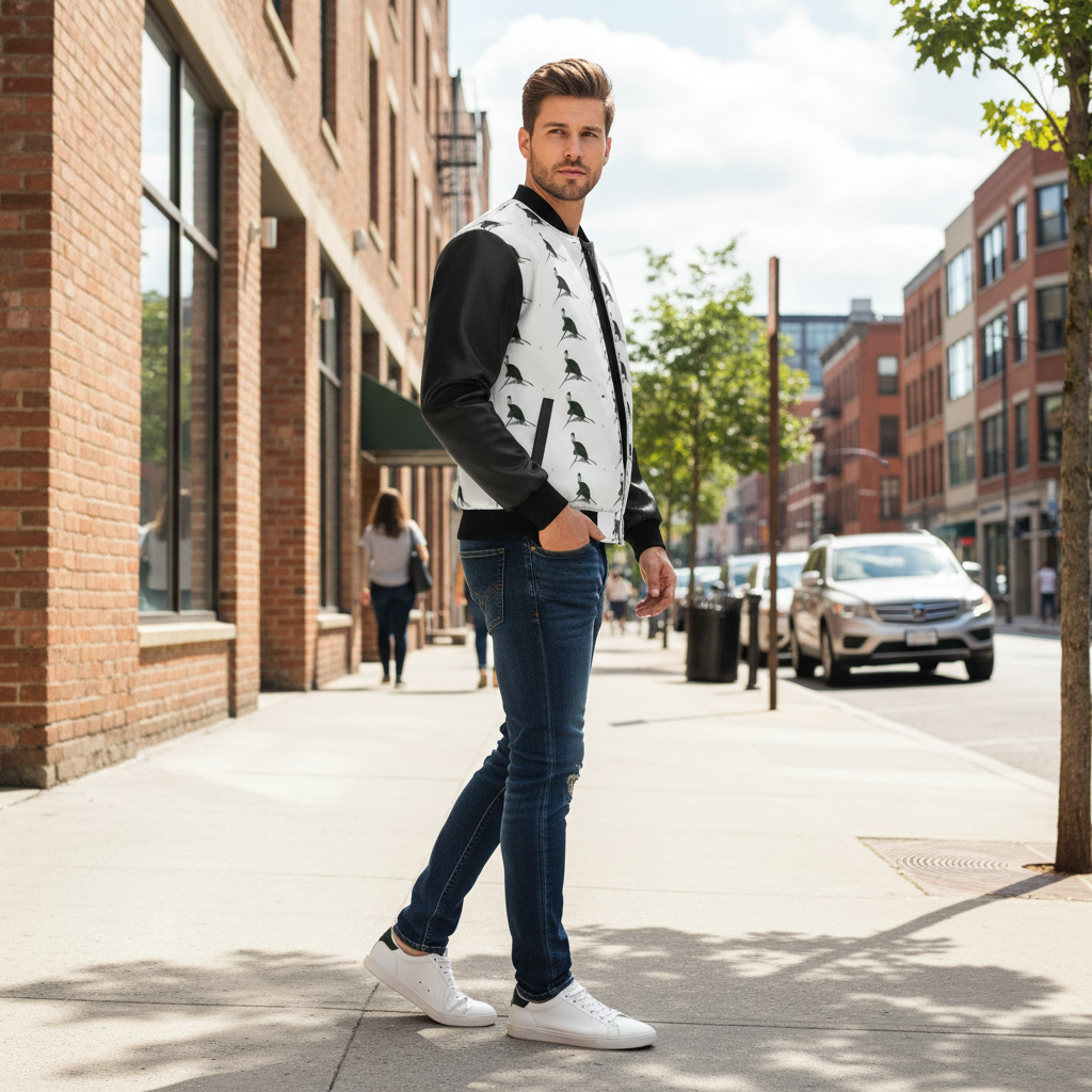 Spirit of the Age Men's Reversible Silk Bomber Jacket