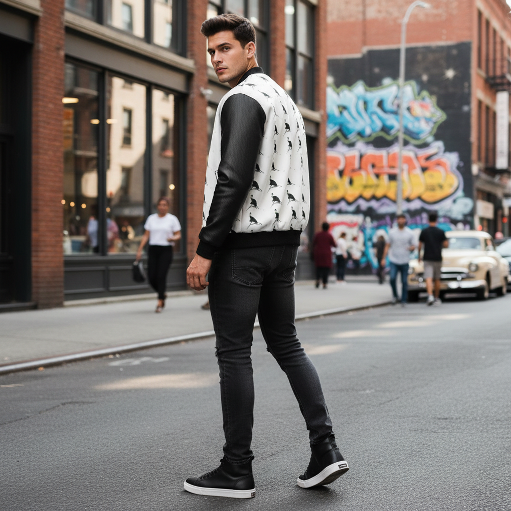 Spirit of the Age Men's Reversible Silk Bomber Jacket