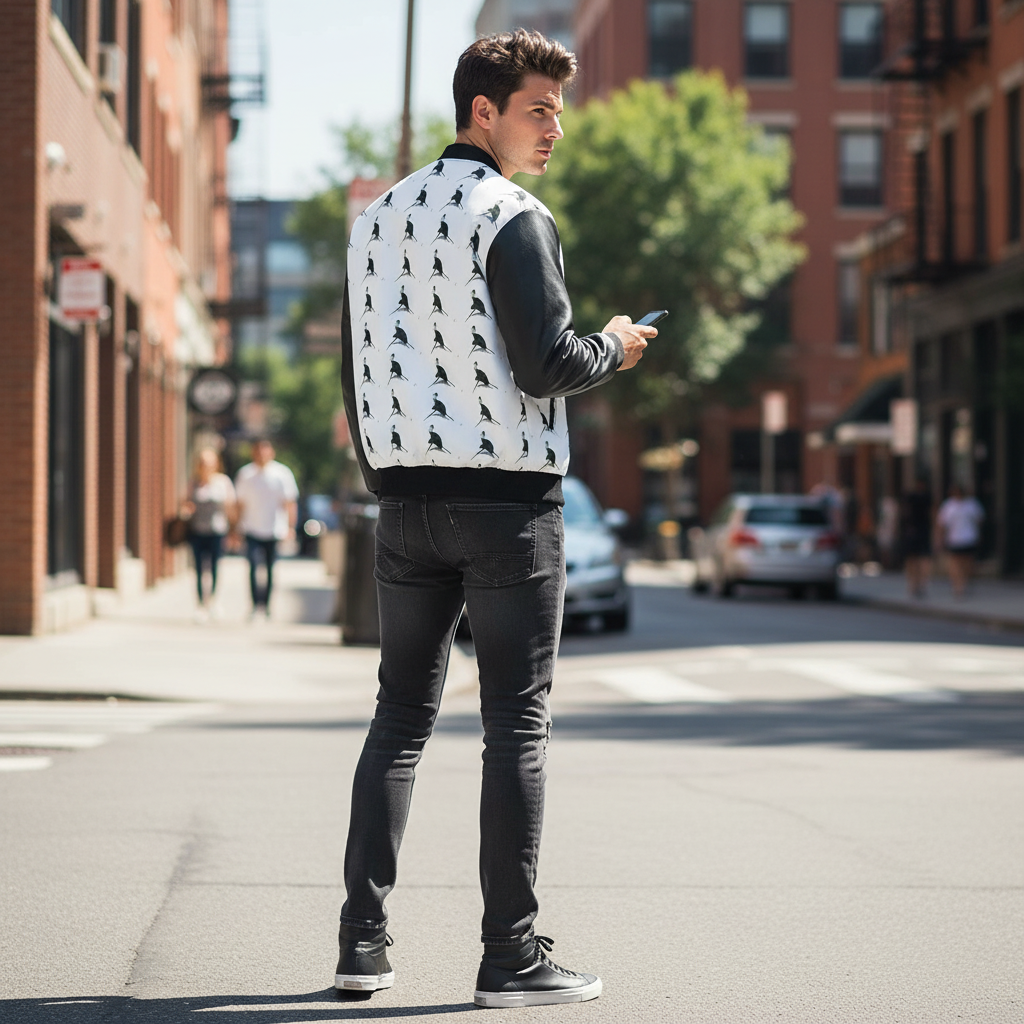 Spirit of the Age Men's Reversible Silk Bomber Jacket