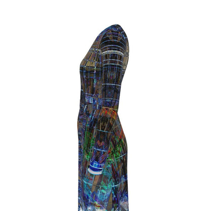Temple of Time Above-the-Knee Wrap Dress