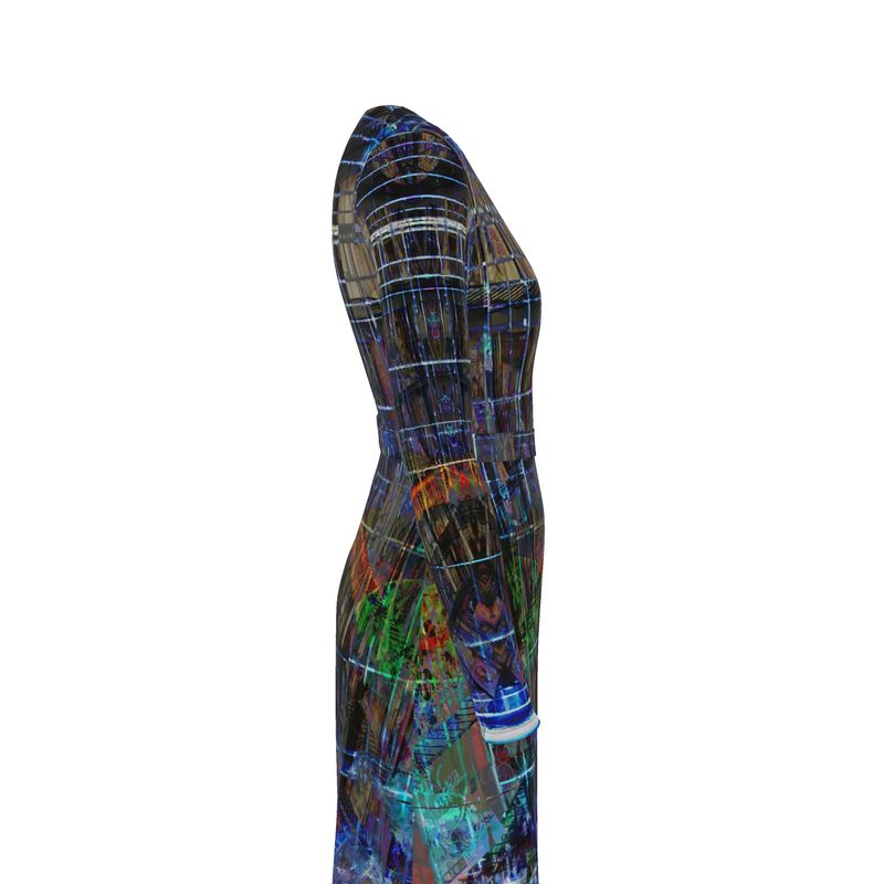 Temple of Time Above-the-Knee Wrap Dress
