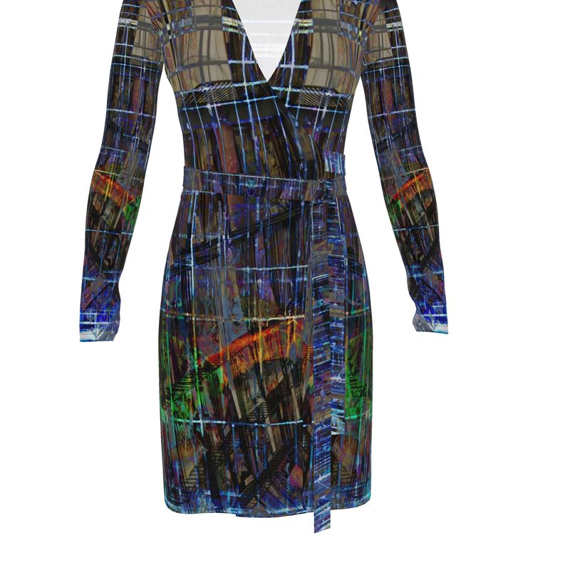 Temple of Time Calf or below -the-knee length Wrap Dress