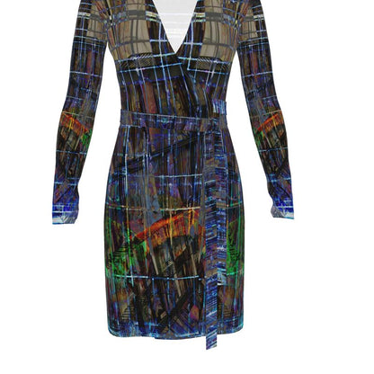 Temple of Time Calf or below -the-knee length Wrap Dress