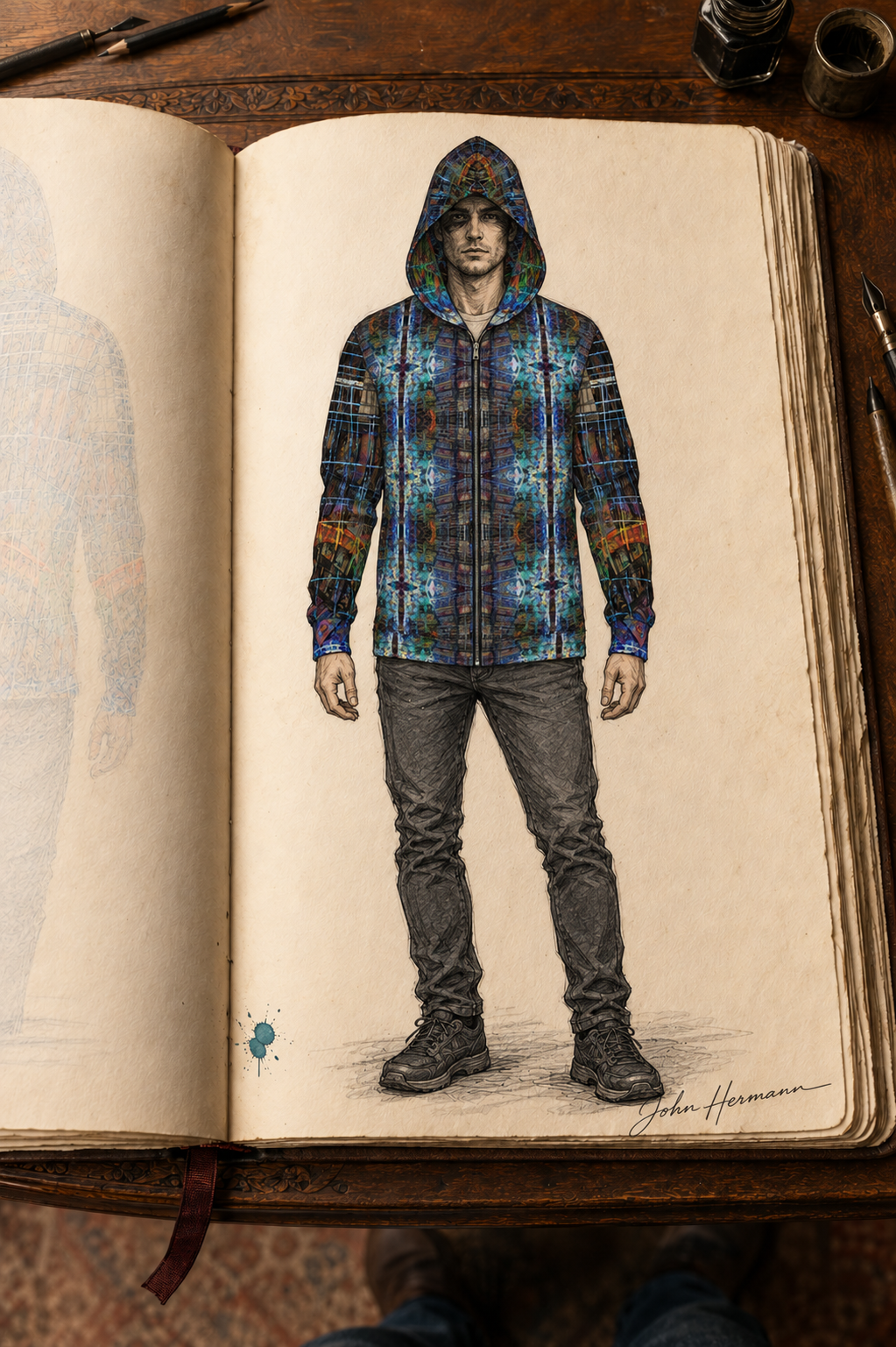 Temple of Time Hoodie — designer Handbook front