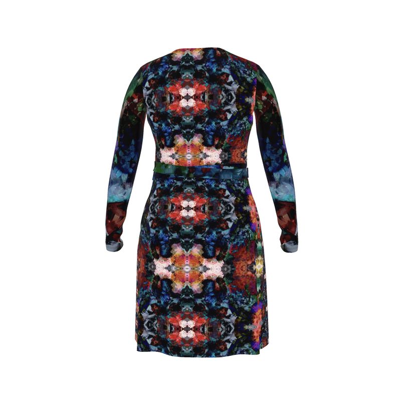 Too Many Flowers 2  Above the knee Wrap Dress