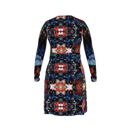Too Many Flowers 2  Above the knee Wrap Dress
