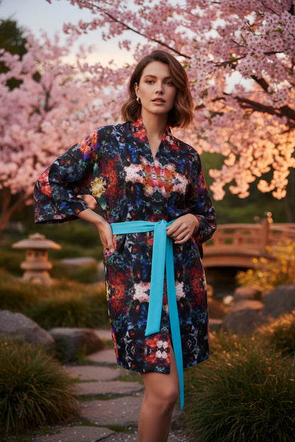 Too Many Flowers 2 Kimono Robe