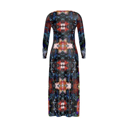 Too Many Flowers 2 Ladies Calf-length or longer Cardigan Dress