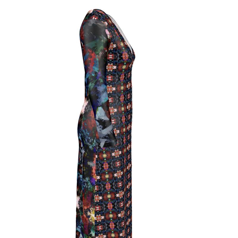 Too Many Flowers 2 Ladies Calf-length or longer Cardigan Dress
