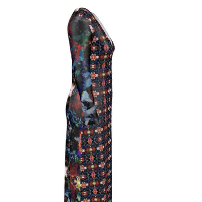 Too Many Flowers 2 Ladies Calf-length or longer Cardigan Dress