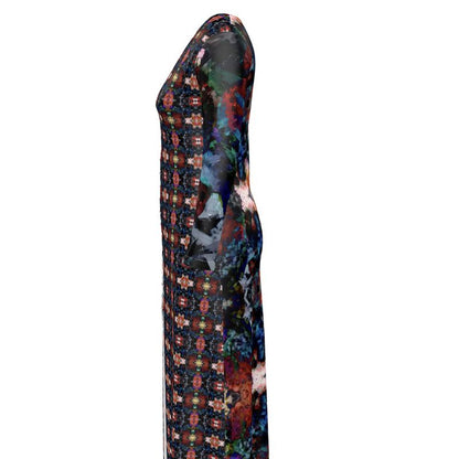 Too Many Flowers 2 Ladies Calf-length or longer Cardigan Dress