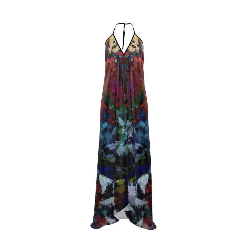 Too Many Flowers Halterneck backless dress
