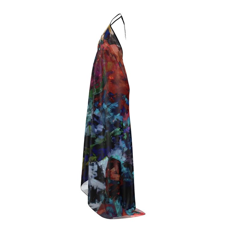 Too Many Flowers Halterneck backless dress