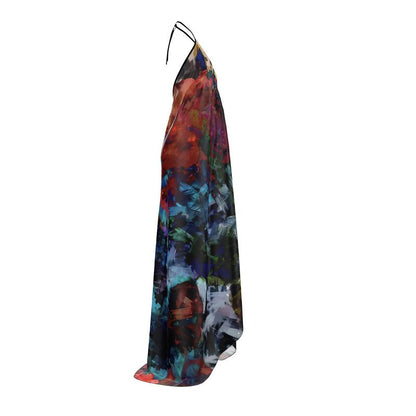 Too Many Flowers Halterneck backless dress