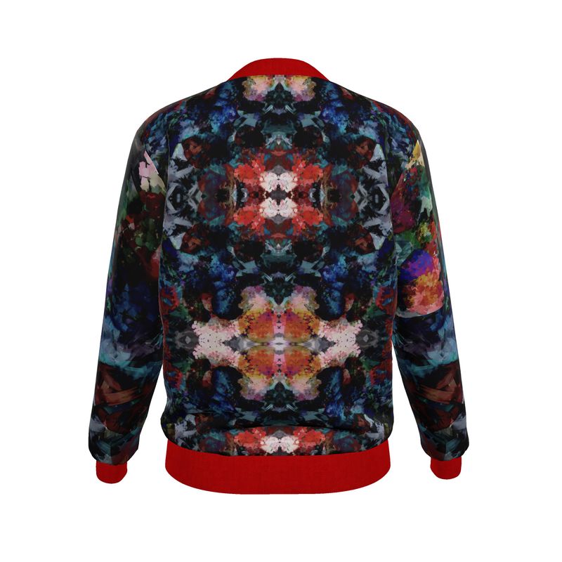 Too Many Flowers Ladies Bomber Jacket