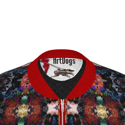 Too Many Flowers Ladies Bomber Jacket