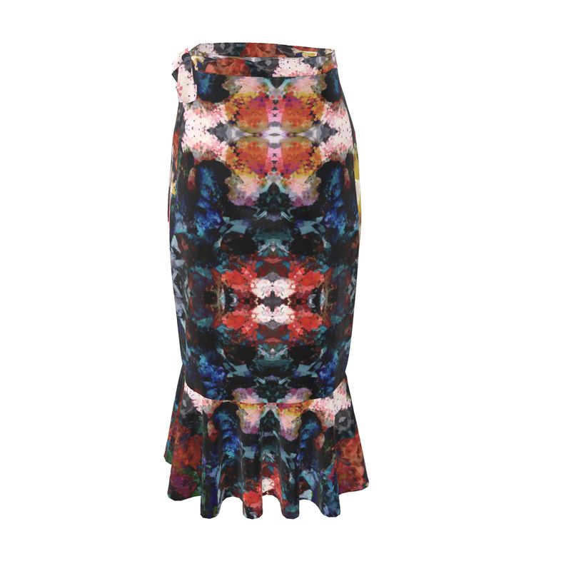 Too Many Flowers long Flounce Skirt