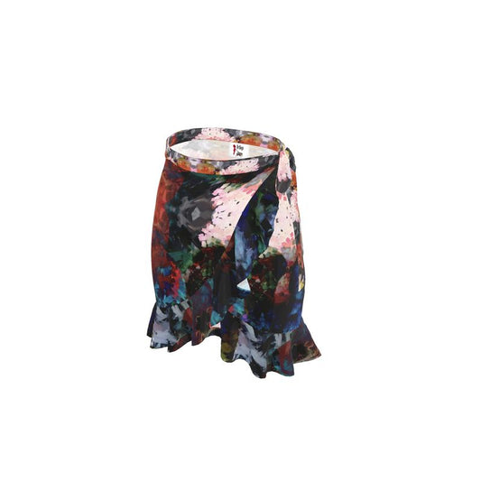 Too Many Flowers short Flounce Skirt