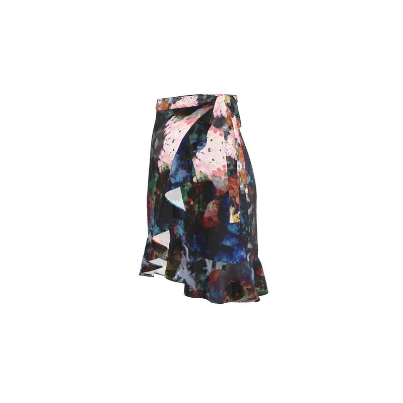 Too Many Flowers short Flounce Skirt
