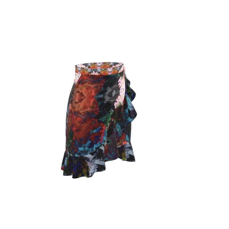 Too Many Flowers short Flounce Skirt