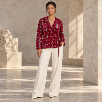 Venery Wrap Blazer — F02 fashion front