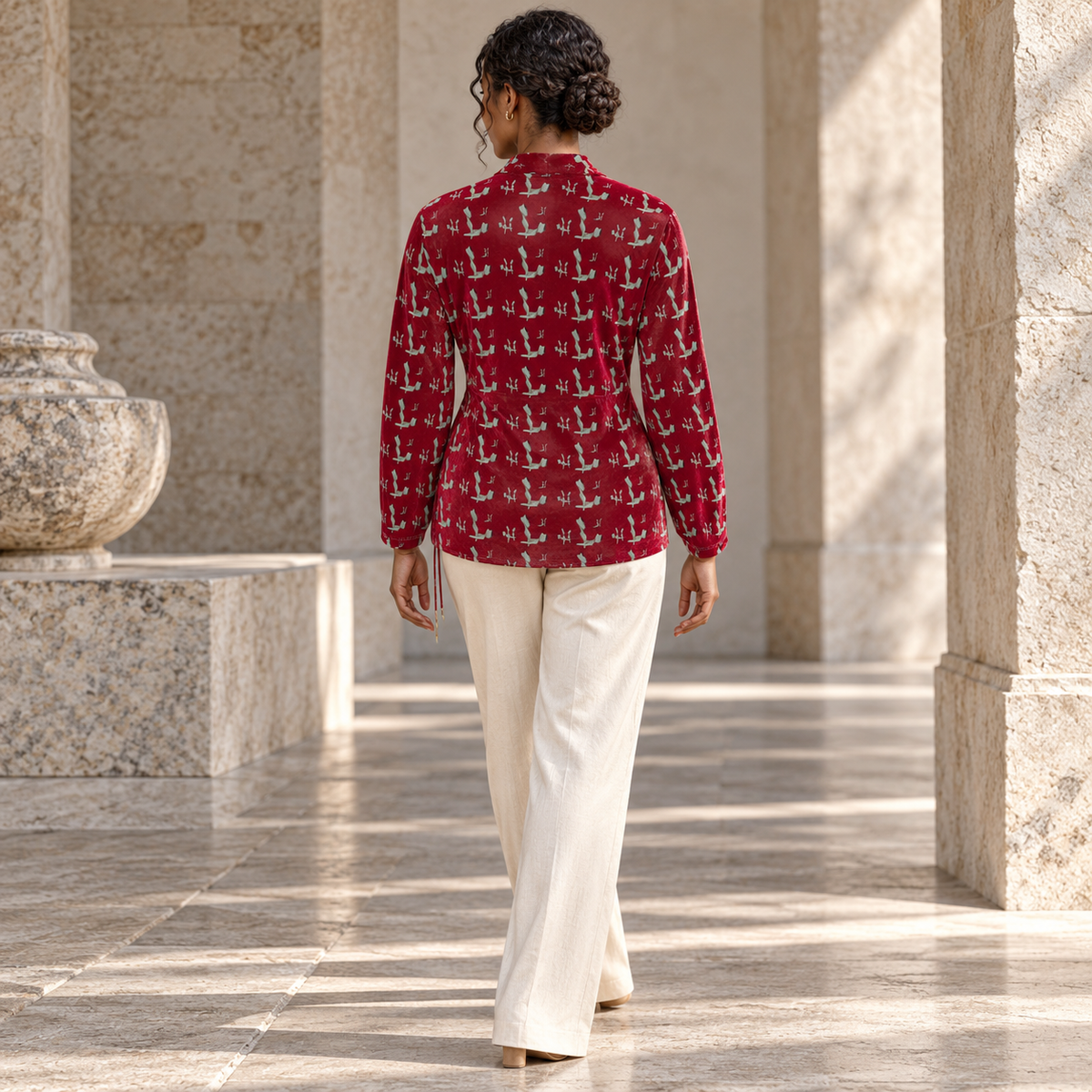 Venery Wrap Blazer — F03 fashion back