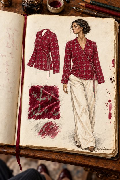 Venery Wrap Blazer — H02 Handbook First three-quarter front/side