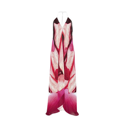 Venery Halterneck backless dress