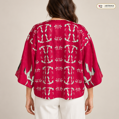 Venery 10 Women's Kimono Jacket — A02 Authentic Design View