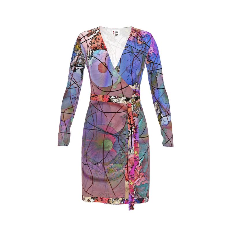 Wishes Above-The-Knee Wrap Dress