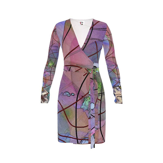 Wishes Calf or Below length Long Wrap Dress