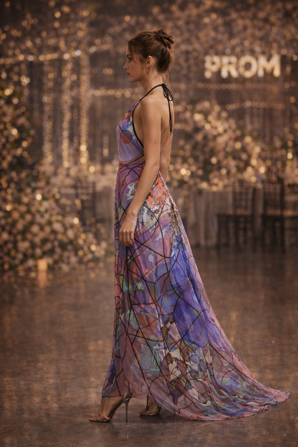Wishes Halterneck backless dress